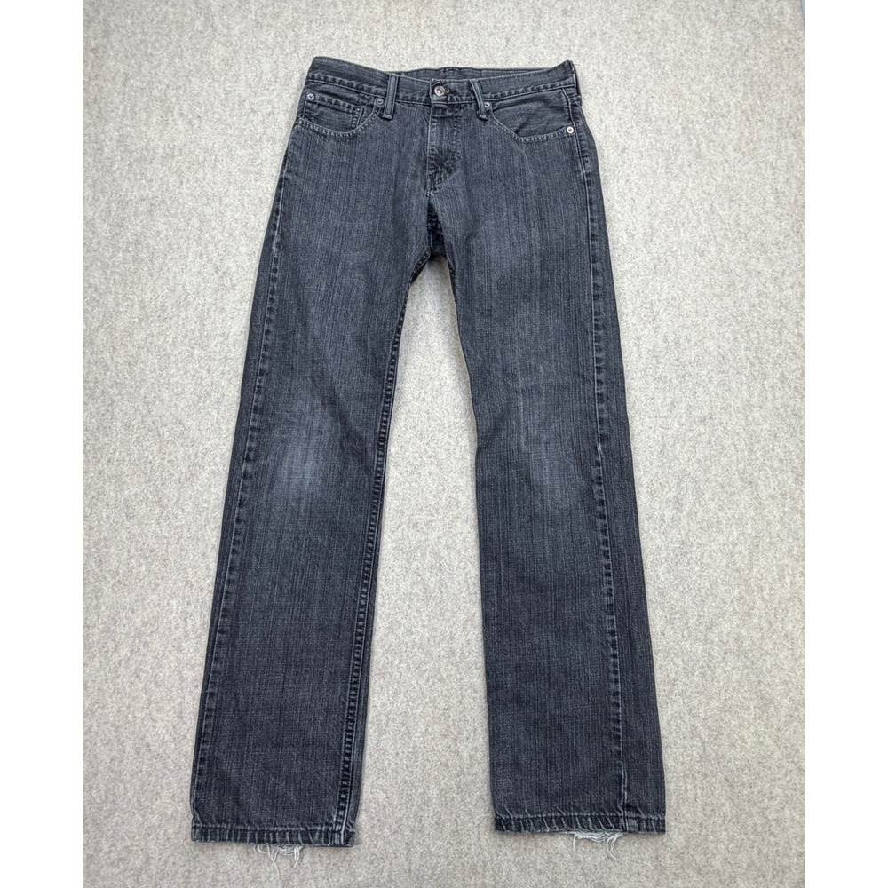 Levi's 514 Slim Straight Jean Men 29x30 Charcoal Grunge Skater Y2K Streetwear